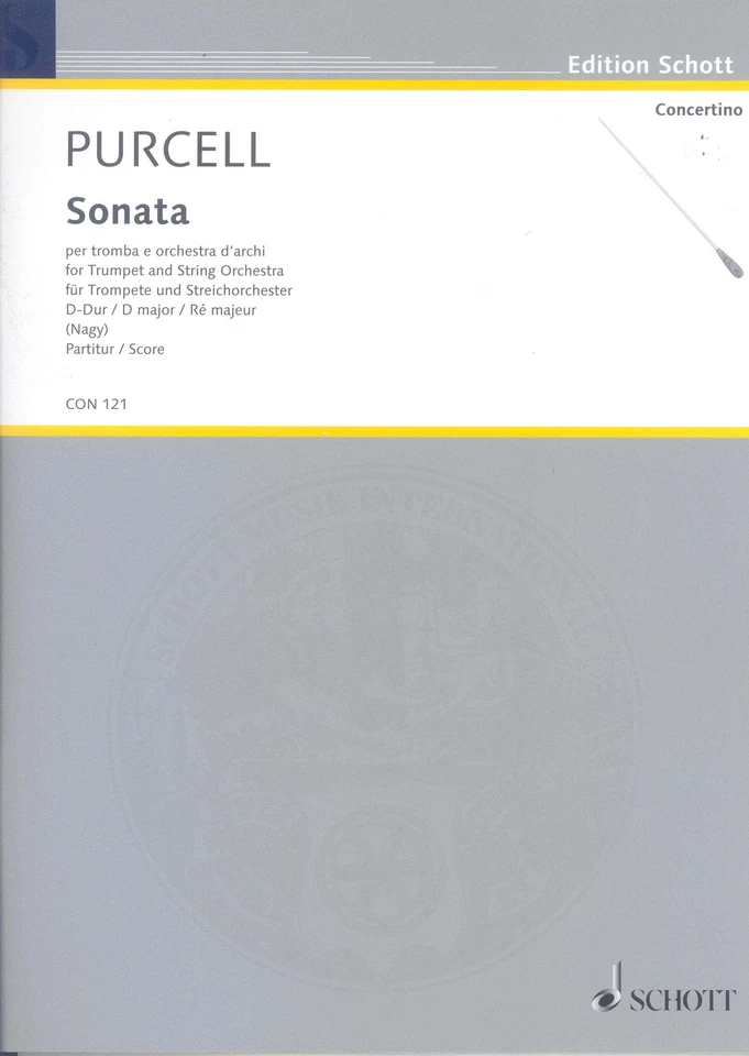 PURCELL SONATA IN D Nagy TRUMPET & ORCH Score - Image 1 of 1