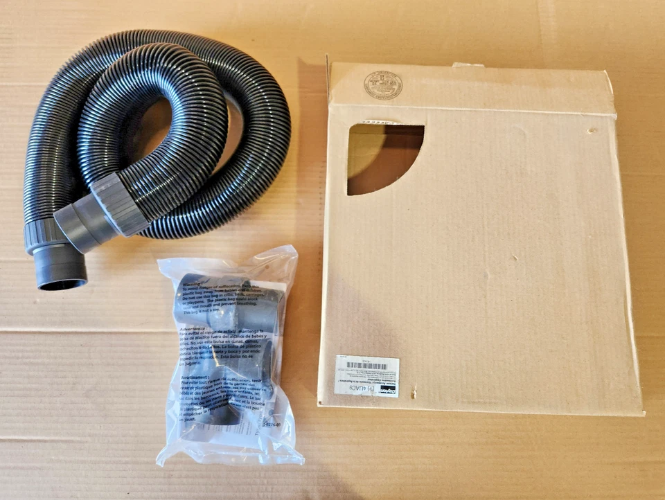 Manguera de vacío elástica DAYTON: manguera de 2 1/2 pulgadas de diámetro, manguera de 12 pies Lg Foto 1 de 4