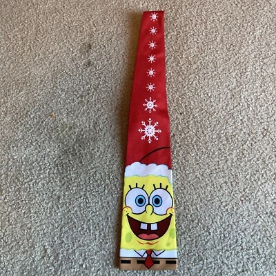 Nickelodeon Viacom Bob Esponja Pantalones Cuadrados Navidad Sombrero Copo de Nieve Corbata 2008 Foto 1 de 4
