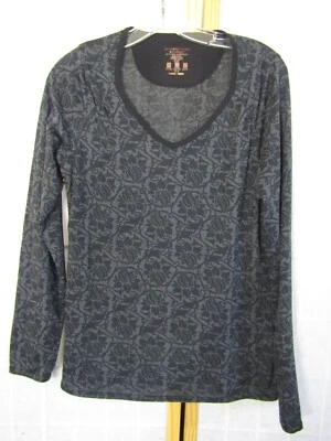 Exofficio Dri-Release Polyester Long Sleeve Floral Semi-Sheer Top Women's Size M - Image 1 of 4