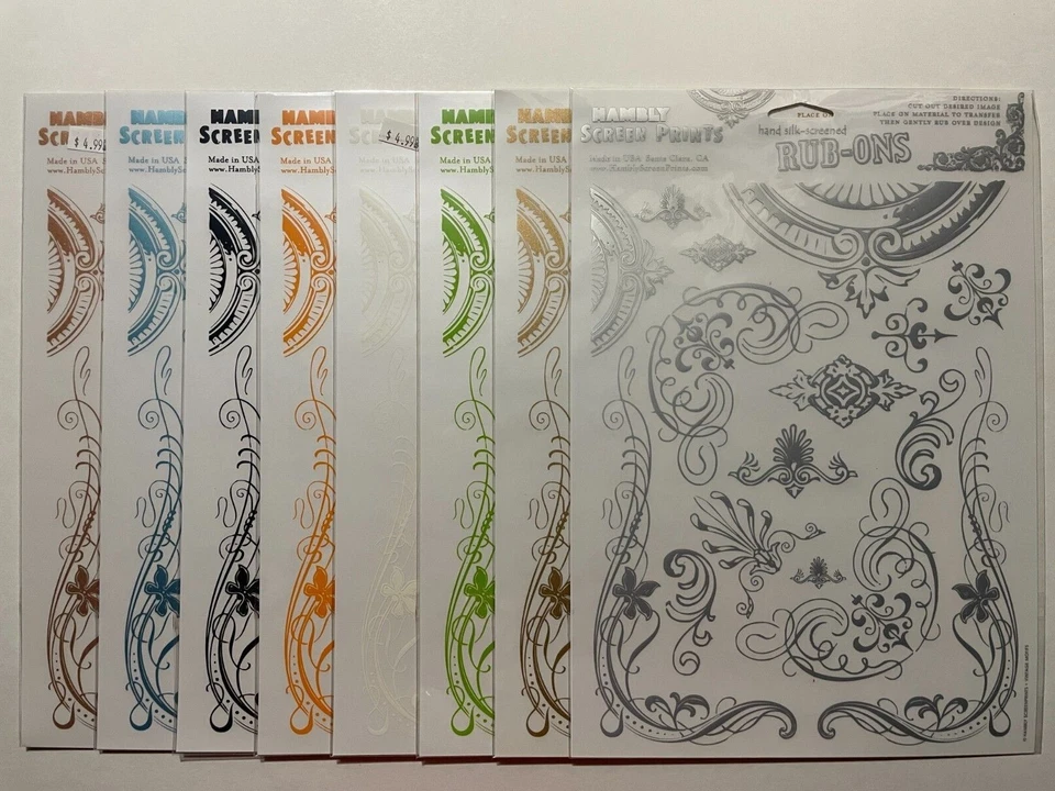 HAMBLY SCREEN PRINTS RUB-ONS VINTAGE MOTIFS - Image 1 of 1