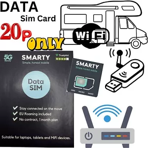 SMARTY UK WiFi Router Unlimited DATA ONLY Sim Card Pay As You Go 5G 4G MiFi - Picture 1 of 7