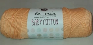SKEIN/BALL OF LA MIA BABY COTTON YARN - COLOR #L026 SALMON - Picture 1 of 4