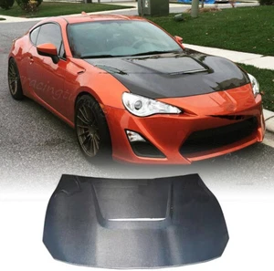 REAL CARBON Engine Hood Bonnet Lid Cover For Toyota GT86 FT86 Subaru BRZ 13-20 - Picture 1 of 6