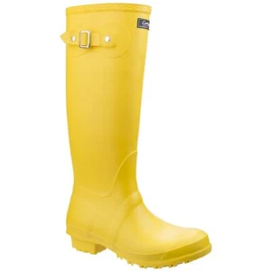 Cotswold Sandringham Yellow Ladies PVC Wellingtons - Picture 1 of 4