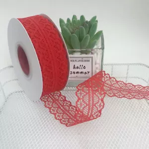 Lace Ribbon Packaging Decoration Sewing Fabric Decor Flower Baking Gift Strap @ - Picture 1 of 37