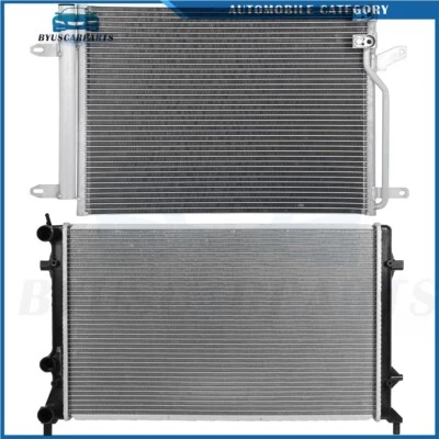 Car Radiator and A/C Condenser Fits 2012 13 14 15 16 17 2018 Volkswagen Beetle Foto 1 de 4