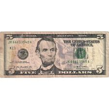 [#636294] Billet, États-Unis, Five Dollars, 2009, TB
