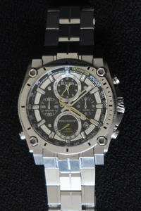 BULOVA 96B175 PRECISONIST CHRONOGRAPH UHR SCHWARZ UND GRAU EDELSTAHLARMBAND - Bild 1 von 12