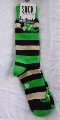 Calcetines SOCK it to me para hombre S Crew Monster verde tostado negro nuevos con etiquetas Foto 1 de 4