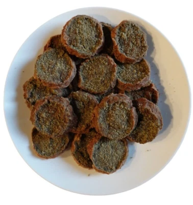 Hamburguesas de pavo deshidratado en polvo con salvia - Hechas a pedido Foto 1 de 4