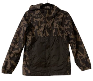 THe NORTH FACE Jacket Boys L 14-16 Dryvent Weatherproof Camo Black Tan Hooded - Picture 1 of 15