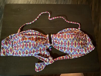 Kenneth Cole Womens Geometric Bikini Swim Top and bottom skirt - Image 1 of 4