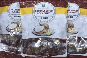 Coconut Ginger Rock Candy Fat Free 3x4oz each Free Shipping USA - Picture 1 of 3