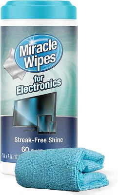 MiracleWipes Electronics Cleaning - Screen Wipes 60 Count - Image 1 of 4