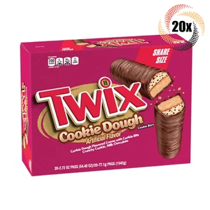Full Box 20x Pack Twix Cookie Dough Share Size Candy Bars | 4 Bars Each | 2.72oz - Picture 1 of 3