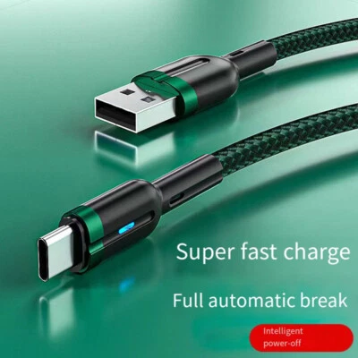 USB to Type-C iOS Cable Fast Charger Charging Data Sync Cord & Breathing Light - Image 1 of 4