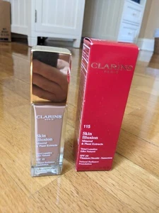 Clarins Skin Illusion Natural Radiance Foundation ~ 115 Cognac ~ 1.1 oz ~ BNIB - Picture 1 of 7