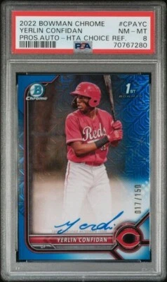 2022 Bowman Chrome Yerlin Confidan AUTO #CPA-YC HTA Choice /150 - PSA 8 - Image 1 of 2