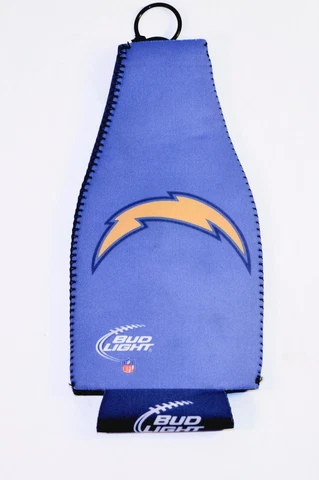 San Diego Chargers Football NFL Bud Light Zippered Bottle Cooler Cover