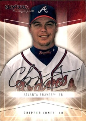 SkyBox Autographics #5 Chipper Jones Atlanta Braves 2005 Foto 1 de 2