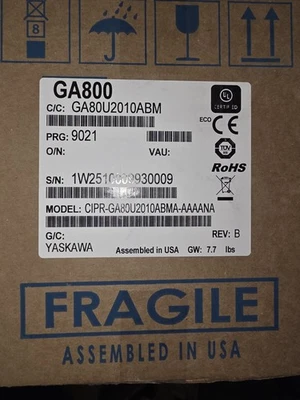 Yaskawa GA80U2010ABM 3 HP 240V 3-Phase Variable Frequency Drive VFD  - Image 1 of 4