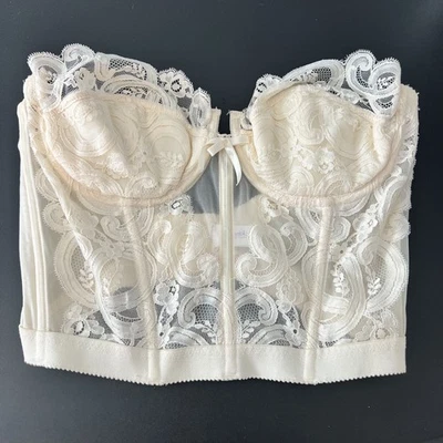 Vintage Frederick’s of Hollywood Lace Bustier Corset Lingerie Size 36C - Image 1 of 4
