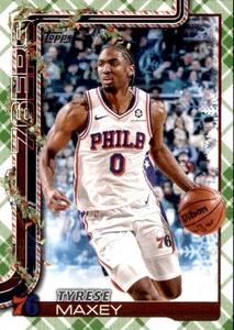 2025 Topps Holiday Plaid NBA - Tyrese Maxey Philadelphia Sixers #H17 - Picture 1 of 2