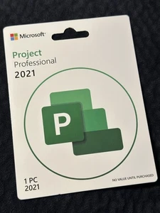 Microsoft Project Professioal 2021 1 PC NEW RETAIL GENUINE LIFETIME - Picture 1 of 2