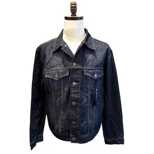 REVOLVE Pacific Jeanswear Denim Jean Jacket Trucker Dark Blue Size XL NWT - Picture 1 of 10