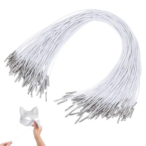 100 Pezzi Cappelli Corde Elastiche Vestiti Corde Elastiche Fissaggio Maschera Fai da Te - Foto 1 di 12