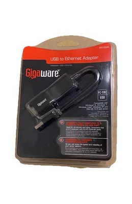 NEW OLD STOCK Gigaware Usb To Ethernet Adapter 2503584 PC-MAC USB - Image 1 of 4