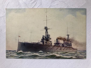 Warship postcard Australian Navy HMAS Australia battlecruiser RAN Tuck - Picture 1 of 2