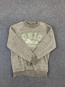 Ohio University Sweatshirt Mens Small Gray Crewneck NCAA Alternative Earth - Picture 1 of 6