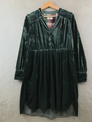 Vestido Holding Horses Para Mujer XS Terciopelo Manga Larga Botón Forrado Boho Anthropologi Foto 1 de 4