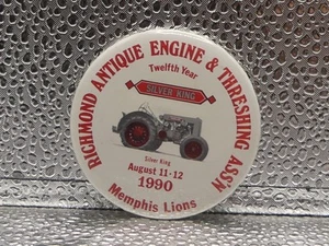 Richmond Antique Engine & Threshing Association Twelfth Year 1990 Pinback Button - Picture 1 of 8
