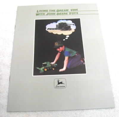 VINTAGE 1986 JOHN DEERE ERTL TOY TRACTOR & EQUIPMENT BROCHURE CATALOG - Image 1 of 4