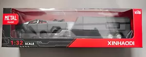 Xinhaodi Tesla Cyber Truck METAL Model with Trailer With Light and Music - Picture 1 of 5