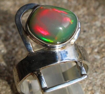 Welo Opal 4 Karat 950er Silberring Größe 19,4 mm - Bild 1 von 4