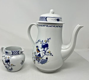 Volendam Georgetown Collection von WEDGWOOD England Kaffeekanne mit Deckel und Milchkännchen - Bild 1 von 11