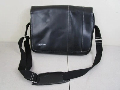 Mobile Edge 14" Slimline Chromebook/Ultrabook Laptop Bolso Mensajero de Cuero Negro Foto 1 de 4