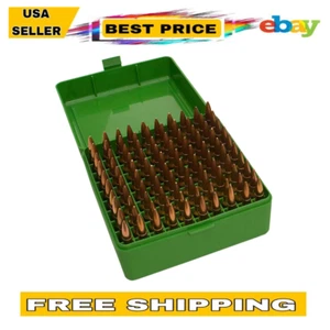 MTM 100 Round Flip-Top Rifle Ammo Box 22-250, 308 Win, 243 - Picture 1 of 7