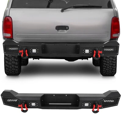 For 1998 1999-2003 Dodge Durango Textured Rear Bumper w/ LED Lights & D-Rings - Image 1 of 4