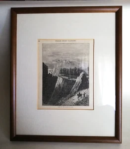 Grabado antiguo genuino de 1882, vista de Anavatos en la isla de Quíos. - Imagen 1 de 6