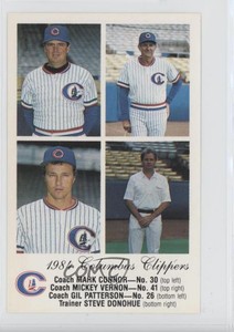 1984 Columbus Clippers Crime Prevention Mark Connor Mickey Vernon Gil Patterson