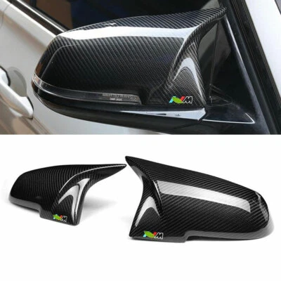 3D CARBON FIBER WING MIRROR COVERS M MAKRED For BMW F20 F22 F30 F31 1 2 3 SERIES - Image 1 of 4