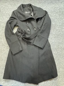 GUESS Women's Coat Wool Blend Belted Coat Mid Winter jacket Sz Small - Picture 1 of 13