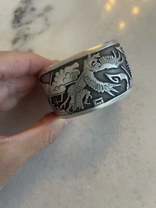 Hyson Craig Navajo Sterling Silver Bracelet Cuff, Very Heavy, RARE!!!! - Picture 1 of 14