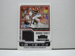 2023 Panini Contenders Dorian Thompson-Robinson Rookie Ticket Patch Variation - Picture 1 of 2