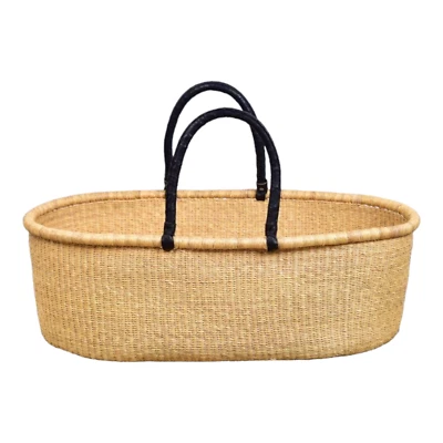 Cama de bebê com colchão, cesta Baby Moses, berço, cama cesta de tecido africano - Imagem 1 de 3